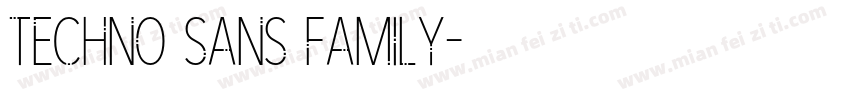 techno sans family字体转换